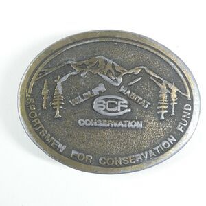 Sportsmen for Conservation Fund SCF Belt Buckle Vintage Wildlife Habitat